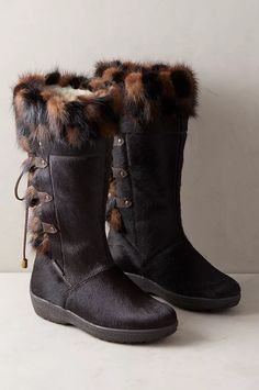 click to expand Brown Winter Boots With Faux Fur Trim, Brown Boots With Faux Fur Trim, Luxury Brown Winter Boots, Luxury Brown Boots For Winter, Brown Faux Fur Boots For Fall, Luxury Brown Shearling Boots, Luxury Leather Boots With Faux Fur Lining, Luxury Boots With Faux Fur Lining, Luxury Winter Boots With Faux Fur Trim