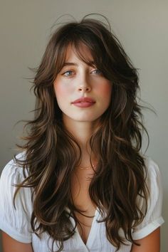 Chic Haircut, Layered Hair With Bangs, Long Hair With Bangs, Long Layered Hair, Haircuts For Long Hair, Makati, Long Hair Cuts