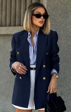 Casual Chic Outfit Summer, Old Money Summer Outfits, Blue Blazer Outfit, Blazer Outfit Ideas, Old Money Summer, Blazer Outfits Casual, Casual Chic Summer, Blazer Outfits For Women, Chic Summer Outfits