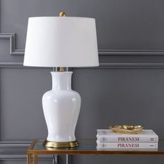 Table Lamps You'll Love | Wayfair Table Lamp White, Gold Lamp, Gold Ceramic, Table Lamp Sets, White Lamp, Light Bulb Types