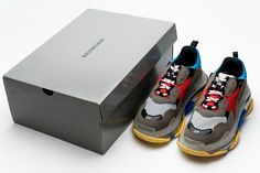 Balenciaga Triple S Blue Red - ShareLuxury.net Balenciaga Triple S Black, Black Orange, Orange Black