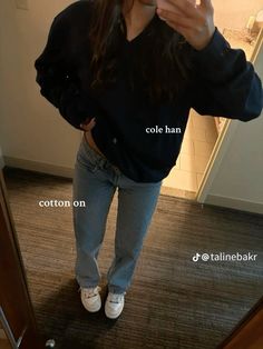 Creds to @talinebakr on tt John Galt Hoodie, Types Of Jeans, First Day Of School Outfit, School Fits, Teenager Outfits, Back To School Outfits, School Outfit