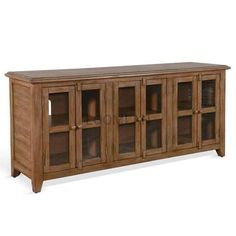 70 Brown TV Stand Media Console Glass Doors Storage Cabinet TV Stands & Media Centers LOOMLAN By Sunny D Brown Tv Stand, Tv Stand For Sale, Wood Media Console, Wood Tv Cabinet, Farmhouse Tv Stand, Rustic Room, Cool Tv Stands, Mahogany Color, Wood Tv