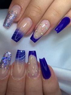 Prom Looks, Nails Designs, Coffin Nails, Gel Nail, Gel Nails, Nail Designs, Nail Art, Glitter