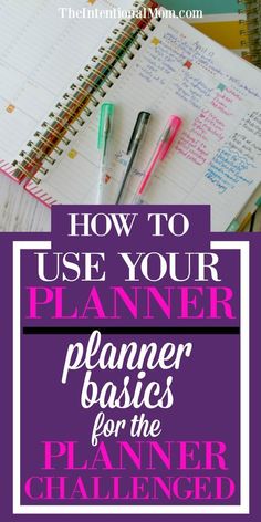 a planner with the title how to use your planner planner for the planner challenge