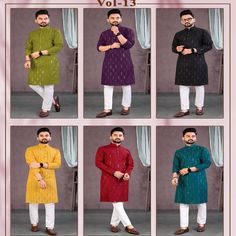 The brand of pink ball :- Presenting for weddind  & Coming all festivals special Cotton fabric Mens kurta with payjama* *Try a desi boy look with this timeless Multicolour men's kurta. The pure cotton fabric With Embroidery Mirror Work Kurtas using to attain these bright coloured Names all over. The rest of the outfit features a mandarin collar, a placket and full sleeves with a straight hemline. Invest in this for the upcoming festive season* Product Details Kurta Material- *Soft Cotton* Pyjama  Fabric- *Cotton*[white colours] Occasion- *Festive,Casual,Party* Size & Fit- *Regular* Sleeve-  *Full Sleeves* *-Both Side Pocket-* Size - *M(38),L(40) ,XL(42), XXL(44)* *REFER SIZE CHART IN SEPARATE IMAGE ATTACHED HERE*      *Size chart in inch*                       M = 38 chest ,, 38   lenth Desi Boy, Embroidery Mirror Work, Embroidery Mirror, Men Kurta, Mens Kurta, Classic Party, Indian Kurta, Miss India, Pajama Suit