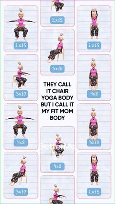 the instructions for how to do yoga in barbie doll clothes, including their names and pictures