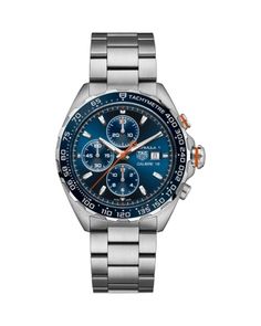 Tag Heuer Formula 1 Chronograph, 44mm Blue Round Watch With Tachymeter, Formal Blue Chronograph Watch With Tachymeter, Tag Heuer Monza, Tag Heuer Aquaracer Orange, Tag Heuer Formula 1 Chronograph, Tag Heuer Aquaracer Solargraph, Tag Heuer Monaco, Tag Heuer Formula, 3 O Clock