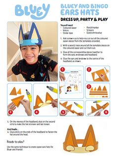 the instructions for how to make an easy and fun paper fox mask with construction supplies