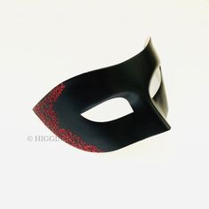 "Elegant Mens Masquerade mask, Custom Mens venetian mask, Black tie Masquerade Ball, Halloween Mens Mask, Black with Gold Mask MORE COLORS Simple and elegant Black Masquerade Masks for Men. The masks can be colored in a variety of shimmers. Picture shown has black with shimmer (Light Gold, red Shown, Other colors available). S H I P P I N G - Last minute masquerade mask shopping? Processed same day or within 24 hours. 1-2 day guaranteed delivery services offered, add items to cart and click on s Red Masquerade Mask Men, Black Venetian Masquerade Mask, Elegant Red Masks For Carnival, Venetian Formal Eye Mask, Red Eye Mask For Masquerade, Red Venetian Eye Mask, Red Eye Mask For Mardi Gras, Red Eye Mask For Carnival, Red Masks And Prosthetics For Mardi Gras Masquerade