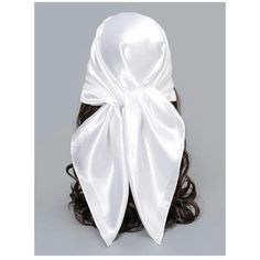 Head Scarf Brand New Silk Fabric Brand New In Packaging White Headscarf, Head Scarf, Silk Fabric, Scarf Wrap, Scarf Accessory, Women Accessories, Brand New, Silk, White