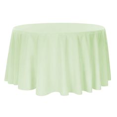 Round Polyester 132 Tablecloth - Sage Green - CV Linens 120 Round Tablecloth, Green Tablecloth, Jar Centerpieces, Estilo Shabby Chic, Flower Panels, Round Tables, Burlap Table Runners, Chair Sashes, Table Skirt