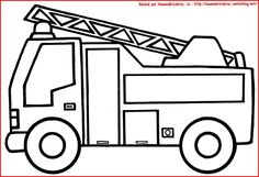 a fire truck coloring page for kids