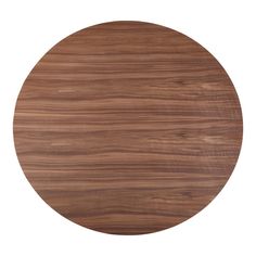 a round wooden table top on a white background