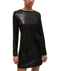 Marella Orda Sequinned Dress Ralph Lauren Coats, Sequin Dress Black, Sequinned Dress, Vince Clothing, Maternity Sleepwear, Bad Time, Loungewear Dresses, Dress Slim, Men Store