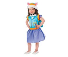 Get to work as Everest in this cute Paw Patrol costume. Everest is a beloved pup on the popular Paw Patrol show and your child will look just like her in this costume. Features a lovely blue dress with a vest attachment, backpack with wings and hood with goggles and ears. The perfect way to show up as your favorite Paw Patrol character this Halloween. Everest Paw Patrol Costume, Paw Patrol Show, Unique Toddler Halloween Costumes, Paw Patrol Everest, Paw Patrol Costume, Toddler Costumes Girl, Everest Paw Patrol, Halloween Infantil, Baby Kostüm