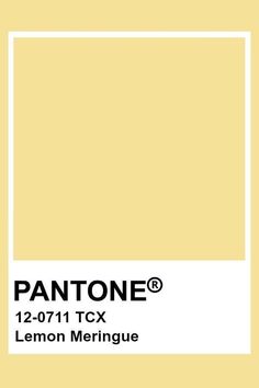 pantone's lemon meringue color is shown with the words, 12 - 0171 tcx