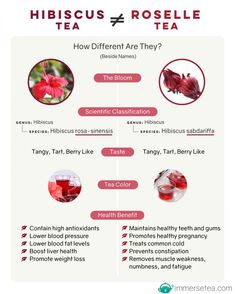 the benefits of roselle tea for health and well - known uses info graphic on how to use it