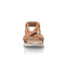 Chunky Sole Sandals 16298 | Girotti Beige Leather Sandals With Woven Sole, Beige Leather Sandals With Woven Detail, Beige Leather Open Toe Sport Sandals, Luxury Leather Sport Sandals For Summer, Beige Leather Sport Sandals With Removable Insole, Womens Sandals, Sandals