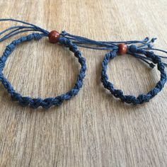 "These lovely bracelets were made using blue hemp cord. They are adjustable and designed for everyday wear. The big bracelet closes to around 6.5\" and opens to around 9\". The little bracelet will fit a 5\" wrist and opens to 7\". Please feel free to contact me if you have any questions For more Daddy and me/ Mom and Son Bracelets: https://www.etsy.com/shop/Fanfarria?section_id=17007792&ref=shopsection_leftnav_4 Check for Hemp Jewelry: https://www.etsy.com/shop/fanfarria?section_id=16963242 Blue Adjustable Cord Bracelet Gift, Blue Adjustable Cord Bracelet As A Gift, Blue Macrame Beaded Bracelets As A Gift, Adjustable Blue Friendship Bracelets With Sliding Knot, Adjustable Blue Friendship Bracelet, Blue Adjustable Cord Friendship Bracelet Gift, Adjustable Blue Braided Bracelets Gift, Adjustable Blue Macrame Jewelry, Blue Braided Bracelet With Sliding Knot As Gift