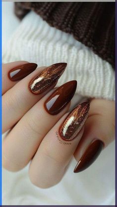 Get inspired with the perfect Fall Nails for the season! From rich Wine Nails to festive Thanksgiving Nails, find the best Nagel Inspo for your next manicure. Explore the hottest Fall 2024 Nail Color Trends and elevate your look with stunning Fall Nail Ideas 2024. Whether you're looking for Autumn 2024 Nails or a classic Red Nail with Red Nail Varnish or Cherry Nails, these ideas will have you ready for any occasion. Don't miss out on gorgeous Thanksgiving Nail Designs, from Thanksgiving Nail... Short Stiletto Nails Fall, Autumn Nail Art Ideas, Fall Manicure Designs, Fall Almond Nails Ideas Brown Skin, Fall Elegant Nails, Caramel Nails Color, Gold Brown Nails, Nails Autumn 2024, Autumn Nails Inspiration