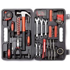 an open tool box filled with various tools