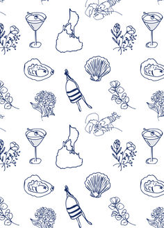 Hand drawn images custom for a toile french style pattern to be used for wedding stationary or invitations