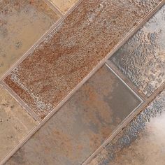 an old tile floor with some rust on it