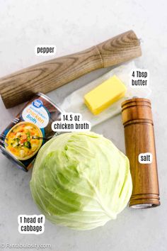 an image of ingredients needed to make cabbage soup