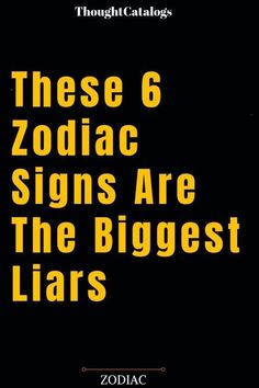 there is a black and yellow book cover with the words, these zodiac signs are the biggest