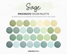 the cover of sage procreate color palette