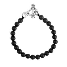 Made in the USA, this King Baby bracelet features 8mm onyx beads and a sterling silver signature toggle clasp closure. This bracelet measures 8.75 inches in length. Black Onyx is a powerful stone aiding in protection. It is thought to absorb and transform negative energy while helping the development of emotional and physical strength. A most useful stone especially during tumultuous times of stress. Physical Strength, Wedding Day Jewelry, King Baby, Baby Bracelet, Engagement Ring Guide, Onyx Bead, Ring Size Guide, Toggle Clasp, Negative Energy