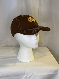 Vintage Falstaff Cap Brown Classic Dad's Cap 100% bio-washed chino twill Unstructured, six-panel, low-profile Pre-curved visor Self-fabric tri-glide buckle closure VC300A Colors - Brown Brown Cotton Baseball Cap With Logo Patch, Brown Cotton Trucker Baseball Cap, Retro Curved Bill Dad Hat, Brown Cotton Trucker Hat With Curved Bill, Brown Cotton Six-panel Trucker Hat, Retro Brown Dad Hat With Curved Brim, Brown Cotton Six-panel Baseball Cap, Retro Brown Cotton Baseball Cap, Brown Cotton Hat With Curved Visor