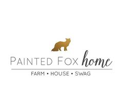 the logo for painted fox home farm house swag, with an image of a bear