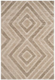 a beige rug with an abstract design on the bottom and sides, in different shades