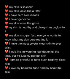 Vision Board For Clear Skin, Hairless Skin Affirmations, Small Nose Affirmations, Skin Care Affirmation, Clear Skin Subliminal Results, Clear Skin Vision Board, Affirmation For Clear Skin, Clear Skin Spell, Clear Skin Quotes