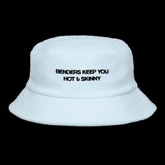 Complete your fits with the ultimate staple--the unstructured terry cloth bucket hat! This versatile headpiece is made of unique terry cloth fabric that's both trendy and comfortable and has a classic brim with decorative stitching. Style the hat with your swimwear, sundress, or basically any casual and effortless outfit. * 100% terry cotton * Classic brim with decorative stitching * One size fits most * Blank product sourced from China Summer Merch, House Concert, Rave Hats, Festival Hat, Effortless Outfit, Decorative Stitching, Cloth Fabric, Cute Hats, Fan Gear