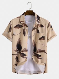 Hair Tips For Men, Beach Outfit Men, Printed Shirts Men, Eco Clothing, Gardening Outfit, Mens Sleeve, Men Shirts, Mens Short Sleeve Shirt, Men Tops