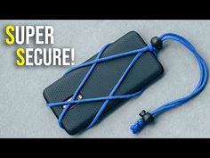 an image of a cell phone with a cord attached to it that says super secure