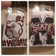 two different images of the same device with state logos on it and one has a bottle opener