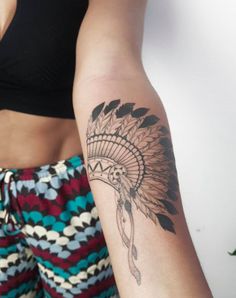 Indian Riding Horse Tattoo, Small Native American Tattoos, Native American Art Tattoo, Native American Sleeve Tattoo, Native American Tattoos For Women, Punchy Tattoos, Guide Tattoo, Native Indian Tattoos, India Tattoo