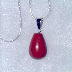 Red Jasper Tear Drop Sterling Silver Necklace. Necklace Is 24”. Pendant Is Red Jasper Tear Drop. Comes With Gift Box. Stained Glass Necklace, Mixed Beads Necklace, Gold Leaf Necklace, Floral Pendant Necklace, Long Necklace Boho, Repurposed Jewelry, Wrap Necklaces, Gemstone Beaded Necklace, Wooden Necklace