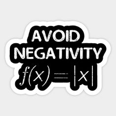 a sticker with the words avoid negative and an image of a car that says avoid negative