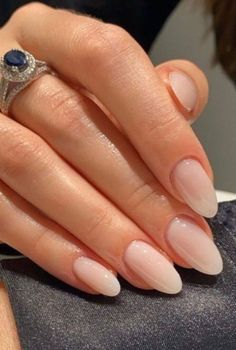 Natural Nails are a real challenge! I admit, I used acrylic cover until they ruined my natural nail surface completely! Here is how it grew them back! Fake Nails Long, Ballet Nails, Milky Nails, Nude Nail Designs, Nails Almond, Oval Nails, Stick On Nails, Manicure Y Pedicure, Nude Nails