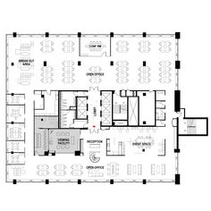 the floor plan for an office building