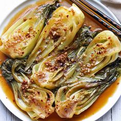 Ready in just 15 minutes, this sauteed bok choy is wonderfully flavorful. It's a delicious Asian-style side dish everyone loves! Tuscany Chicken Recipe, Bock Choy Recipes, Choy Recipes, Easy Zucchini Recipes, Roasted Fennel, Asian Vegetables, Healthy Vegetable Recipes, Low Carb Vegetables, Family Eating