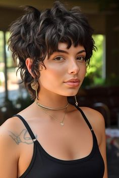 Shaggy Layers, Short Shaggy Haircuts, Funky Short Hair, Short Shag Haircuts, Shaggy Short Hair, Short Shag Hairstyles, Short Curly Haircuts