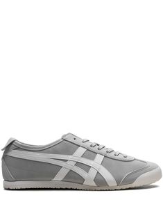 grey/white leather suede branded heel counter signature Tiger stripes logo patch at the tongue front lace-up fastening round toe flat rubber sole These styles are supplied by a premium and authenticated sneaker marketplace. Stocking only the most sought-after footwear, they source and curate some of the most hard to find sneakers from around the world. Onitsuka Tiger Mexico 66, Onitsuka Tiger, Tiger Stripes, Sneakers Grey, Iconic Bags, Fine Watches, Boots Fall, Dolce E Gabbana, Flat Boots