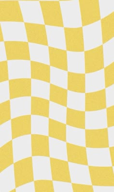 a yellow and white checkerboard pattern that looks like it is going to fall