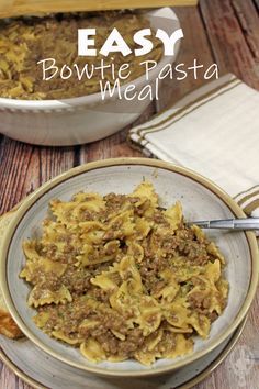 an easy bowtie pasta meal in a bowl